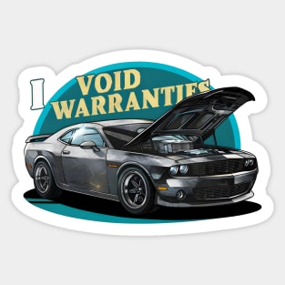 I void Warranties DIY Car Warranty ruined automotive Tee 4 Sticker